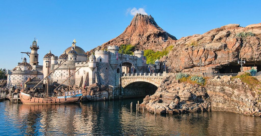 Una sección del parque Tokyo Disneysea.