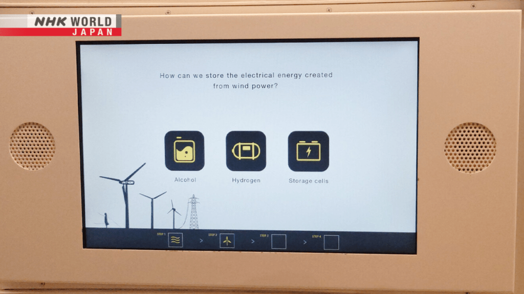 Juego para aprender sobre las energías renovables, NHK World.