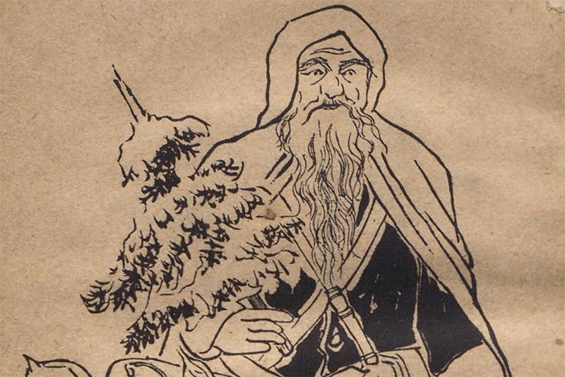 Imagen de Santa Claus en el libro Santa Kurō.  